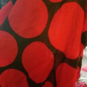 ❤Lane bryant red & black polka dot scarf